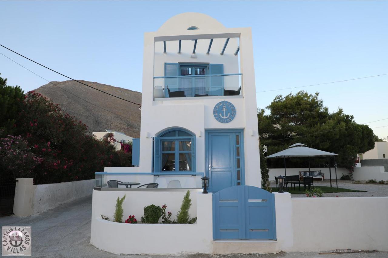 Located By The Sea One Beachfront Private Captain Lazaros Pool Villa With Loft In 750Sqm Spacious Private Plot-Jacuzzi-Sunrelax-Furnished Terace-Gazebo-Private Parking,Sleep 3 Adults And 2 Children, Just Steps From The Black Beach-Seaview Perissa  Exterior foto