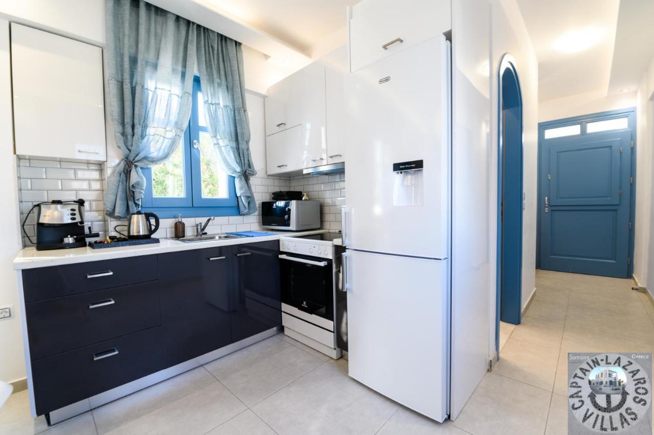 Located By The Sea One Beachfront Private Captain Lazaros Pool Villa With Loft In 750Sqm Spacious Private Plot-Jacuzzi-Sunrelax-Furnished Terace-Gazebo-Private Parking,Sleep 3 Adults And 2 Children, Just Steps From The Black Beach-Seaview Perissa  Exterior foto