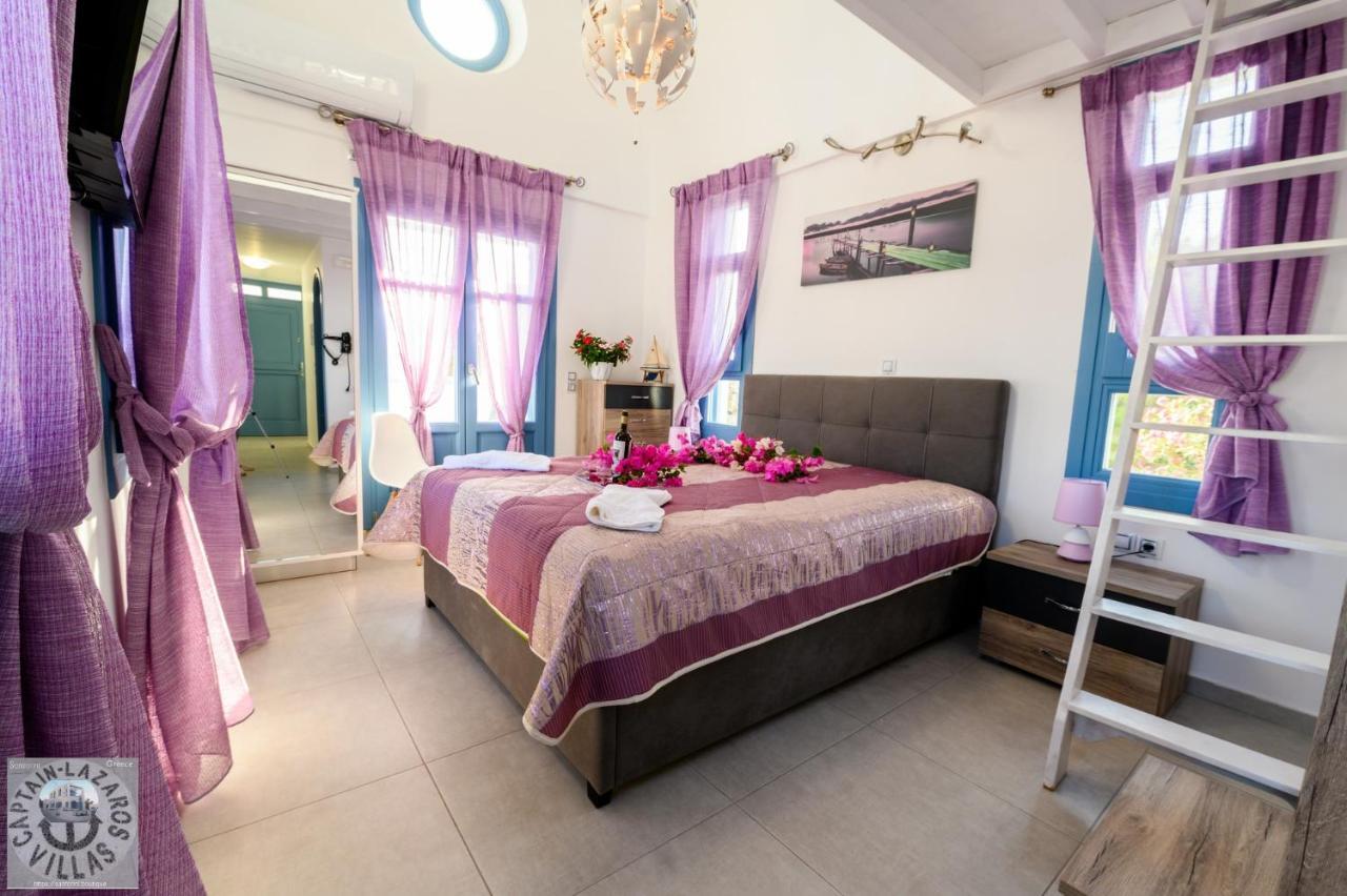 Located By The Sea One Beachfront Private Captain Lazaros Pool Villa With Loft In 750Sqm Spacious Private Plot-Jacuzzi-Sunrelax-Furnished Terace-Gazebo-Private Parking,Sleep 3 Adults And 2 Children, Just Steps From The Black Beach-Seaview Perissa  Exterior foto